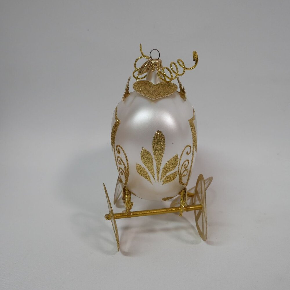 Radko Italian Cinderella's Pumpkin Carriage Ornament Glass & Glitter OOP RARE - Picture 3 of 3